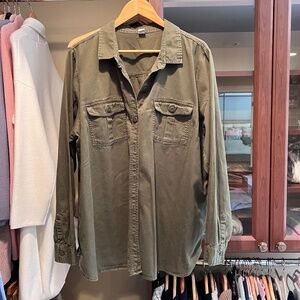 Old Navy Olive Green Button Down Shirt XXL